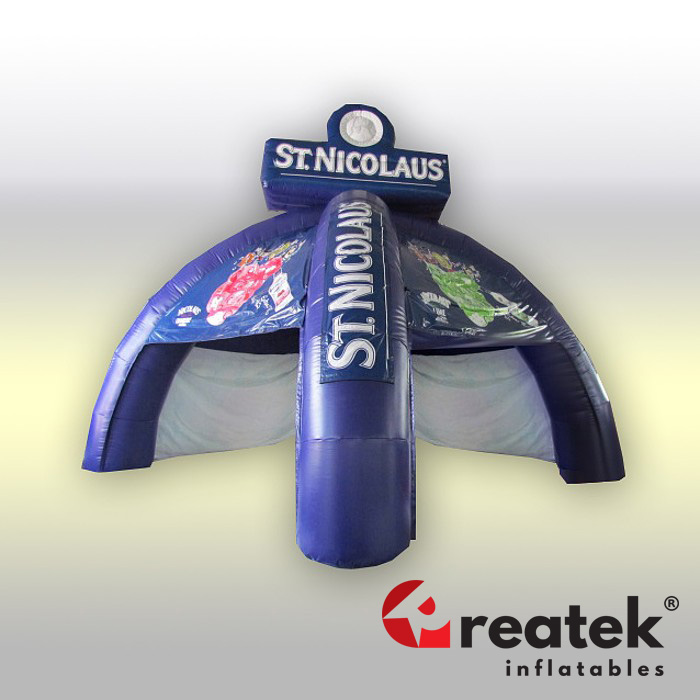 Reklamní nafukovací stan Spider s kruhovou podstavou 7 m z PVC D-Tex Plato