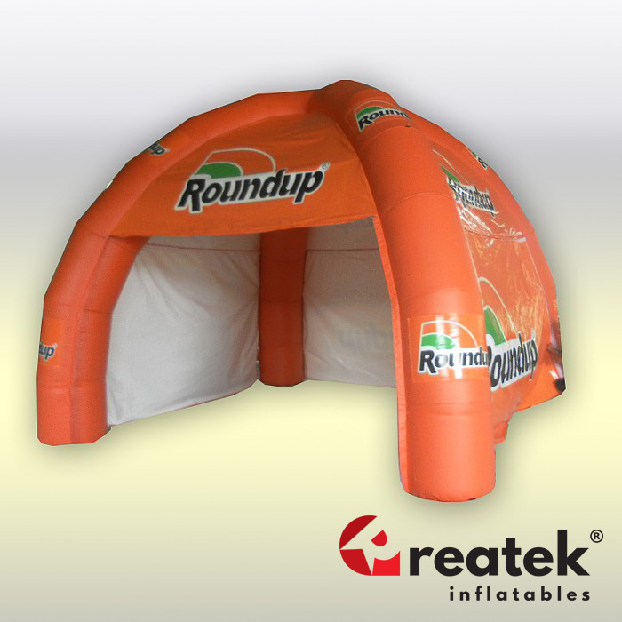 Reklamní nafukovací stan Spider s kruhovou podstavou 7 m z PVC D-Tex Plato