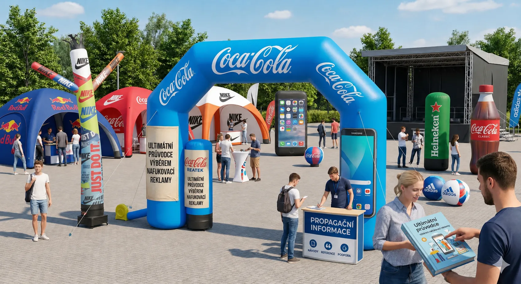 Nafukovací stany a oblouky na míru od REATEK Advertising
